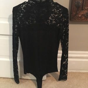 ERBS Denmark size 40 lace turtleneck bodysuit